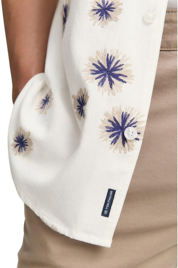 Tom Tailor Overhemd met korte mouwen met bloemachtige prints en viscose - Foto 3