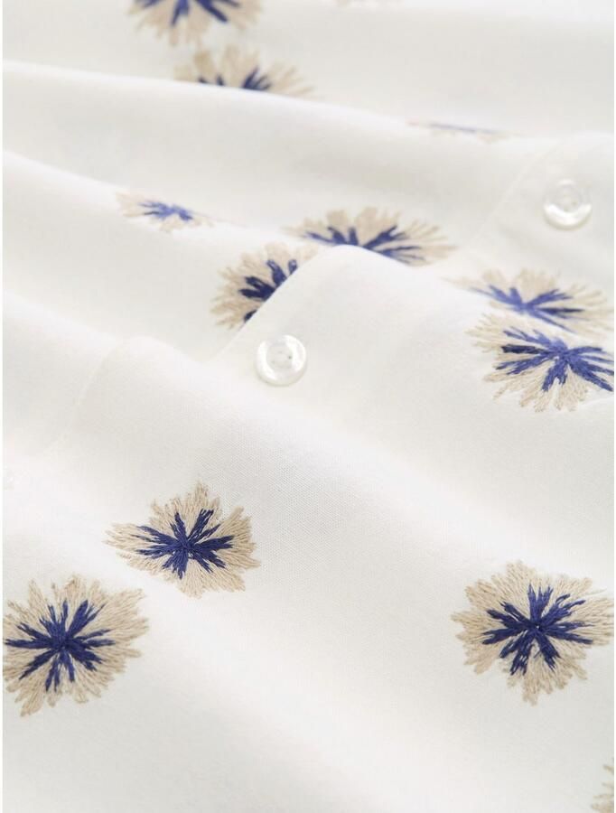 Tom Tailor Overhemd met korte mouwen met bloemachtige prints en viscose