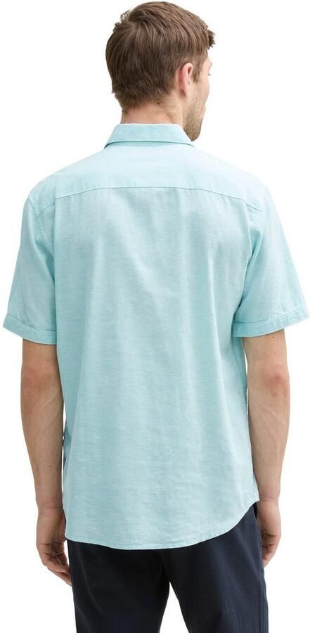 Tom Tailor Regular fit linnen overhemd met korte mouwen - Foto 4