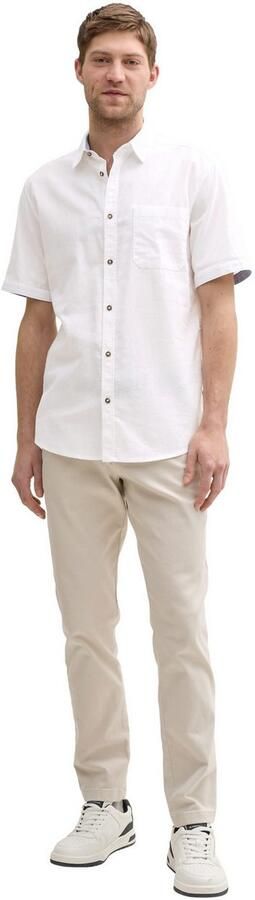 Tom Tailor Regular fit linnen overhemd met korte mouwen - Foto 5