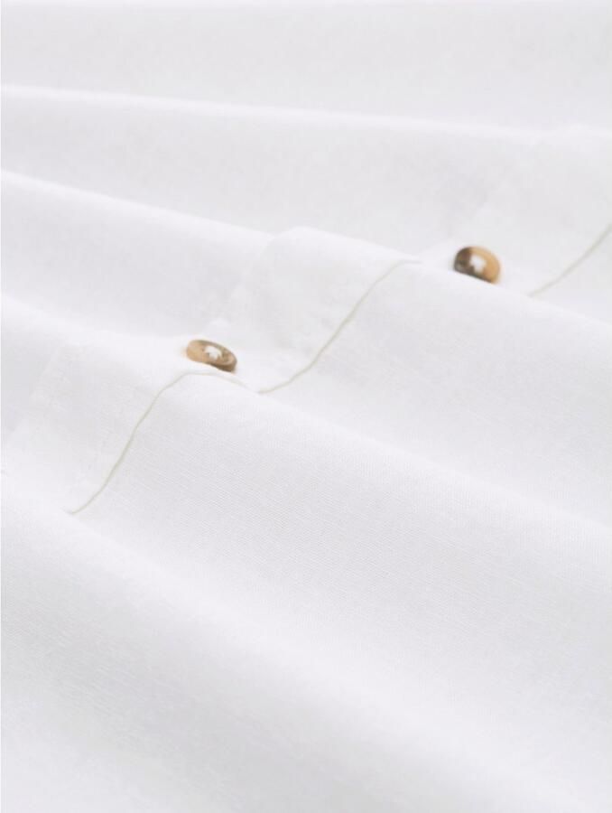 Tom Tailor Regular fit linnen overhemd met korte mouwen