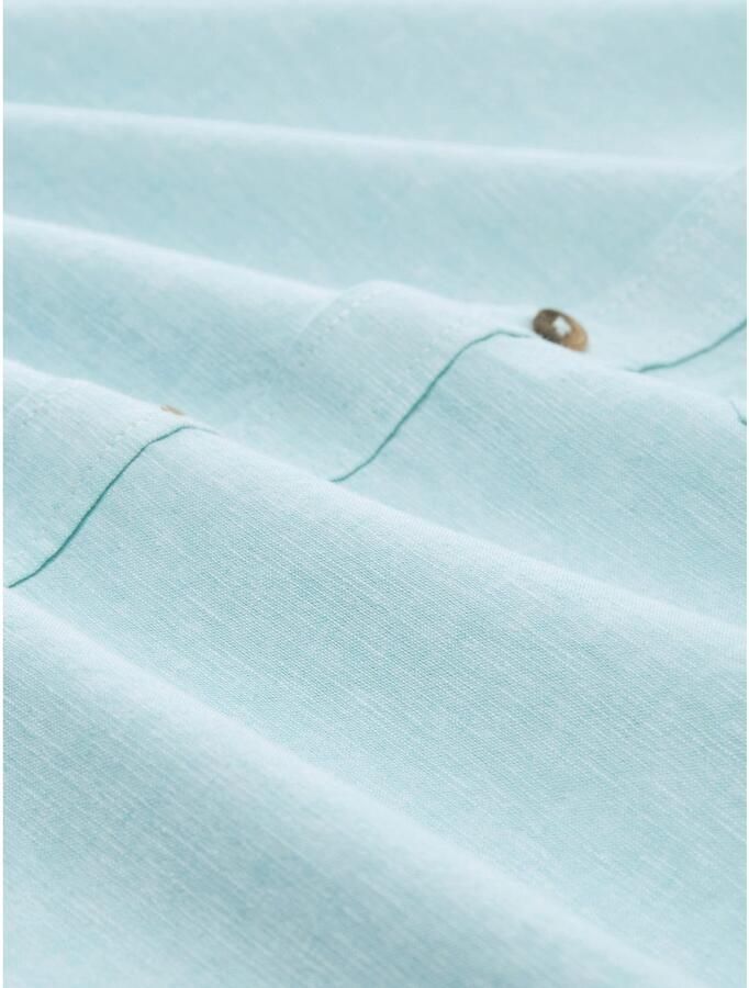 Tom Tailor Regular fit linnen overhemd met korte mouwen