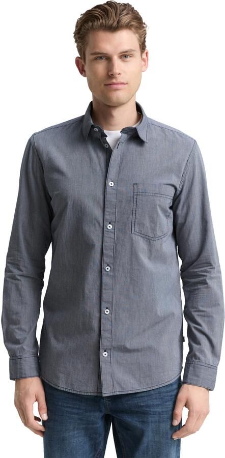 Tom Tailor Overhemd met lange mouwen met borstzak - Foto 6