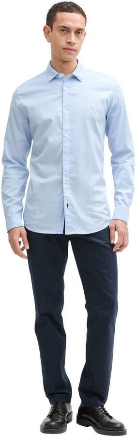 Tom Tailor Overhemd met lange mouwen met geborduurd logo - Foto 4