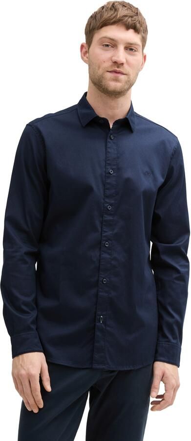 Tom Tailor Overhemd met lange mouwen met geborduurd logo - Foto 5