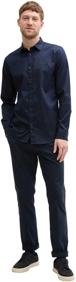 Tom Tailor Overhemd met lange mouwen met geborduurd logo - Foto 4