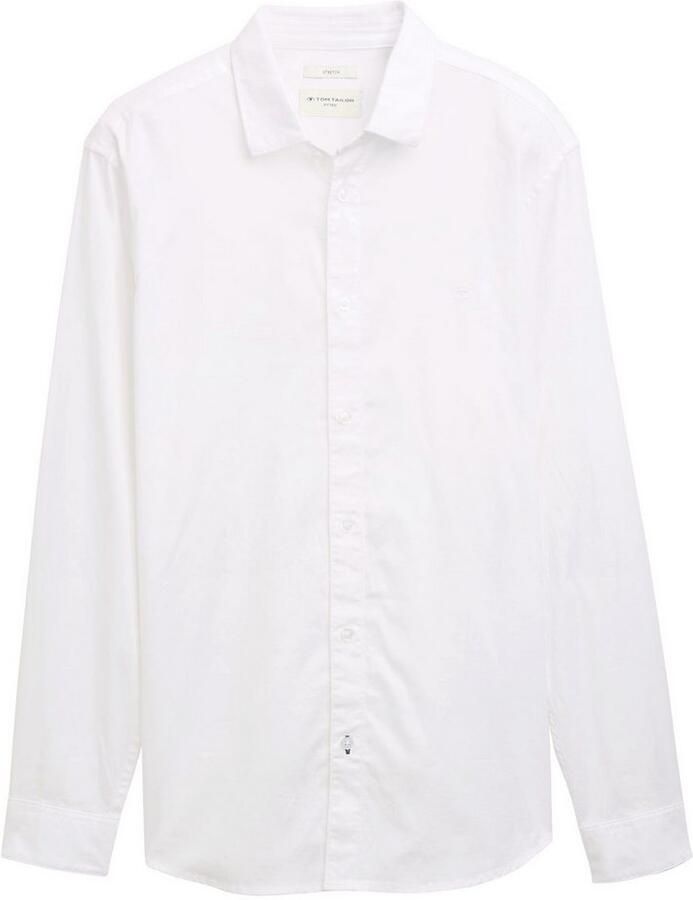 Tom Tailor Overhemd met lange mouwen met geborduurd logo