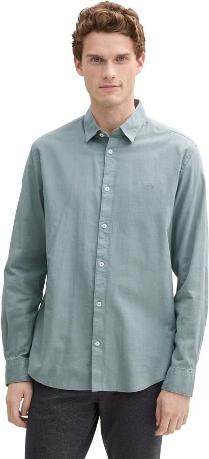 Tom Tailor Overhemd met lange mouwen met geborduurd logo - Foto 5