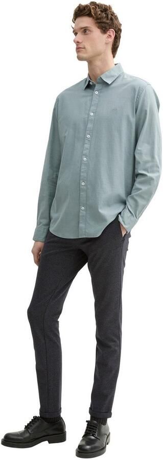 Tom Tailor Overhemd met lange mouwen met geborduurd logo - Foto 4