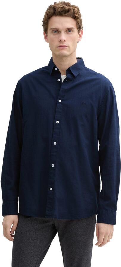 Tom Tailor Overhemd met lange mouwen met geborduurd logo - Foto 5