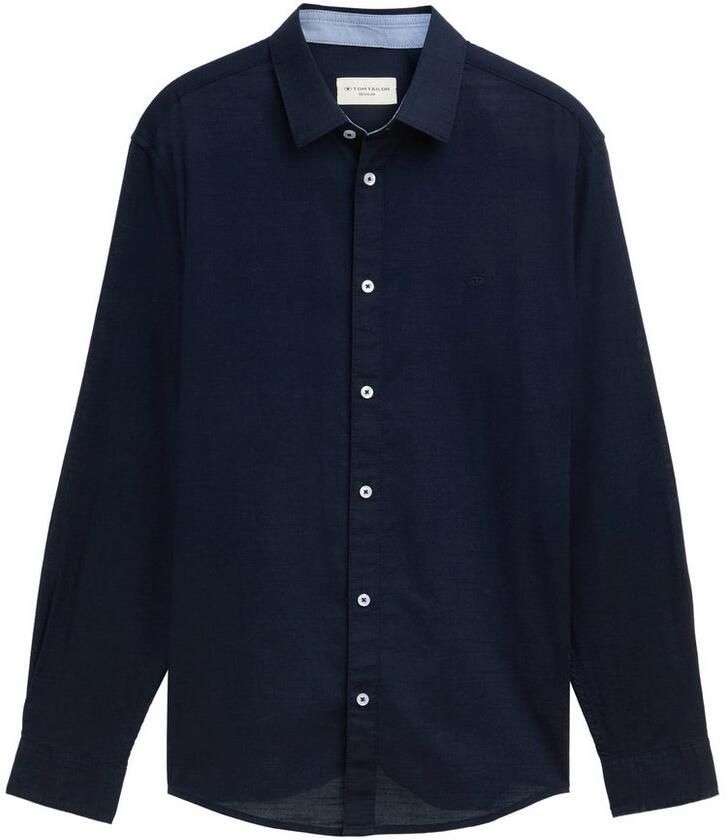 Tom Tailor Overhemd met lange mouwen met geborduurd logo - Foto 2