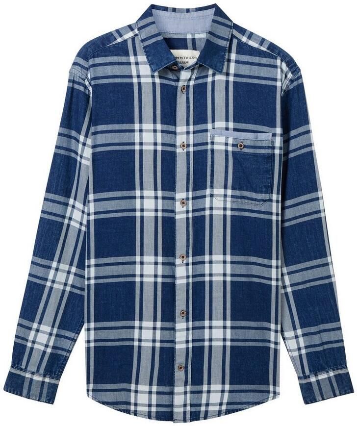 Tom Tailor Overhemd met lange mouwen met geruit patroon