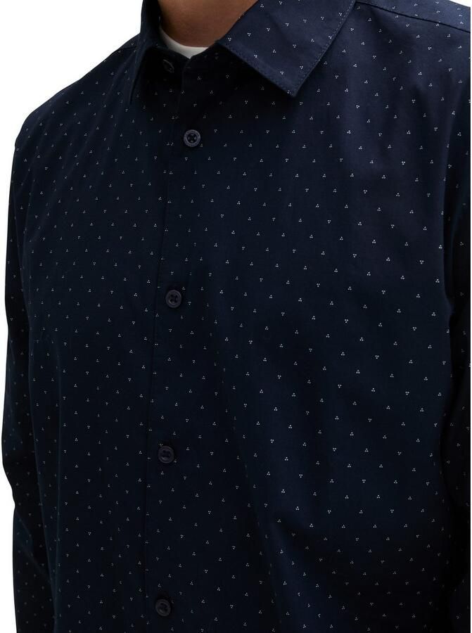 Tom Tailor Overhemd met lange mouwen met knoopsluiting en stretchgehalte