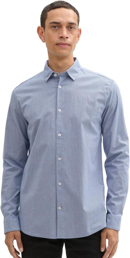 Tom Tailor Overhemd met lange mouwen met knoopsluiting en stretchgehalte - Foto 3