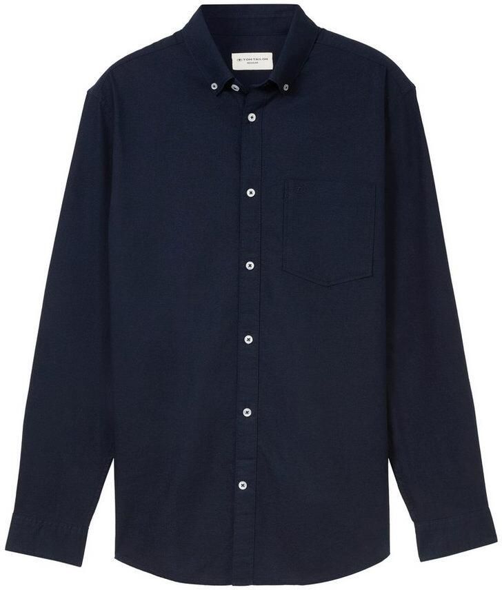 Tom Tailor Overhemd met lange mouwen Oxford met borstzak