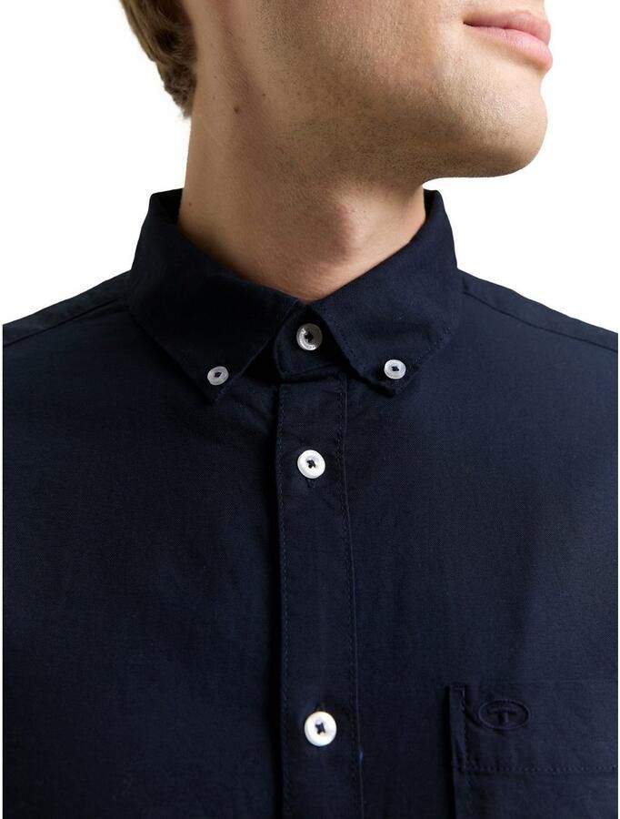 Tom Tailor Overhemd met lange mouwen Oxford met borstzak