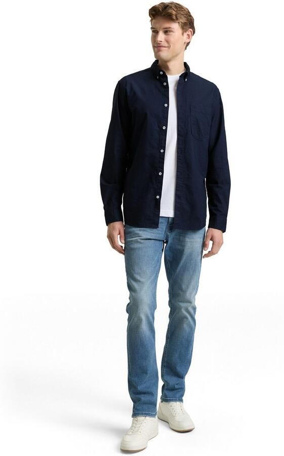 Tom Tailor Overhemd met lange mouwen Oxford met borstzak - Foto 3