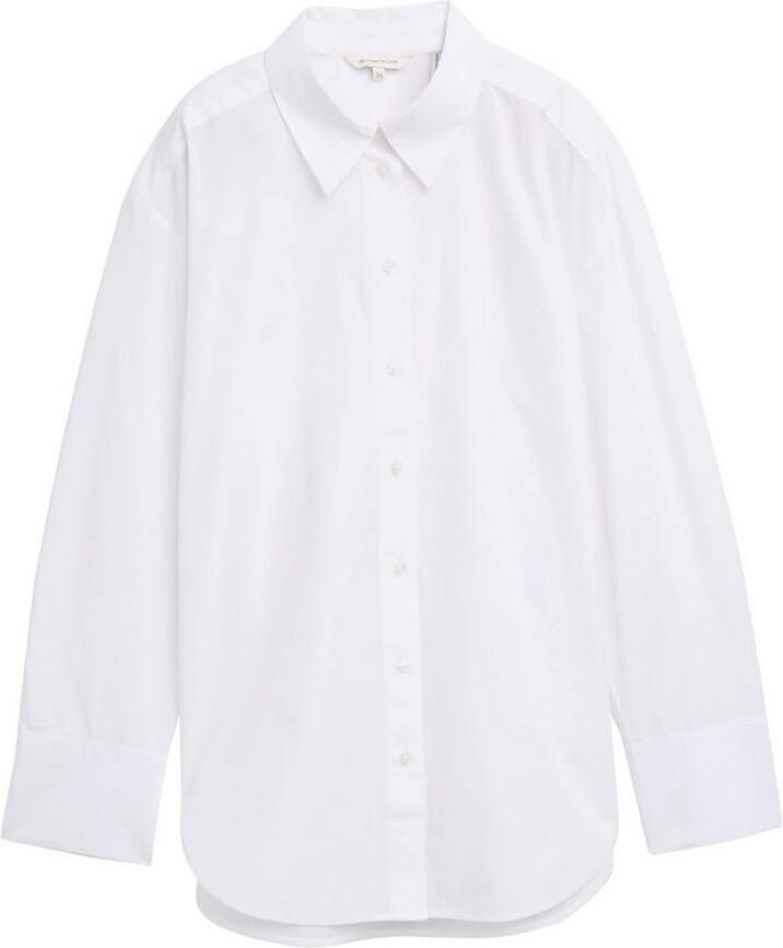 Tom Tailor Regular fit overhemdblouse van een mix van lyocell en katoen