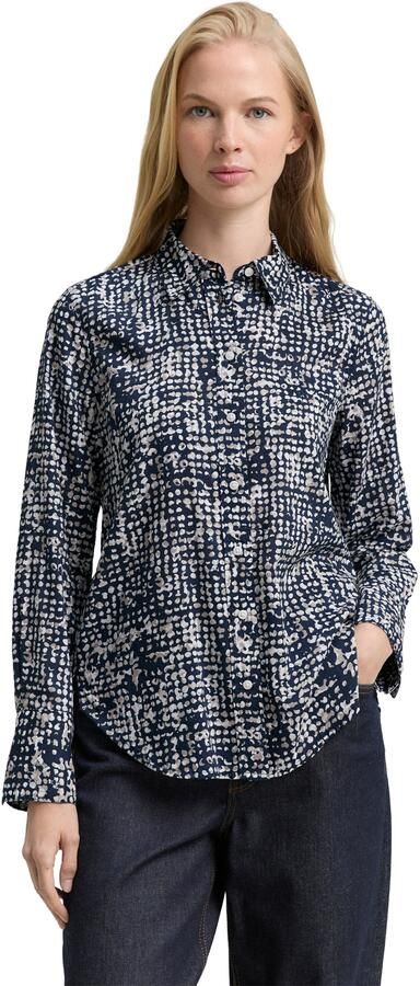 Tom Tailor Regular fit overhemdblouse van een mix van katoen en modal - Foto 6