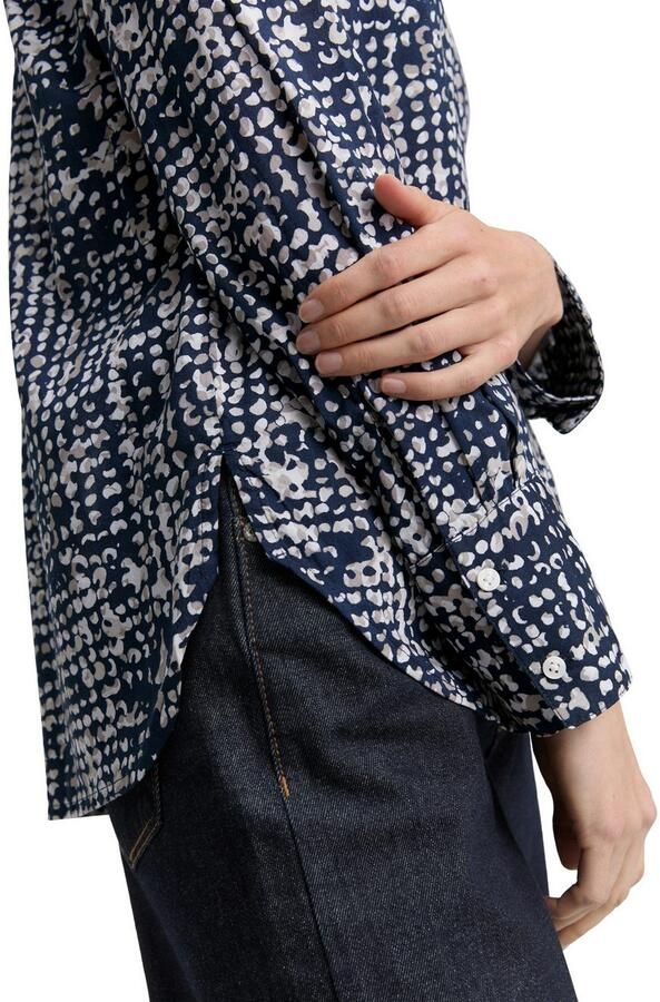 Tom Tailor Regular fit overhemdblouse van een mix van katoen en modal - Foto 4