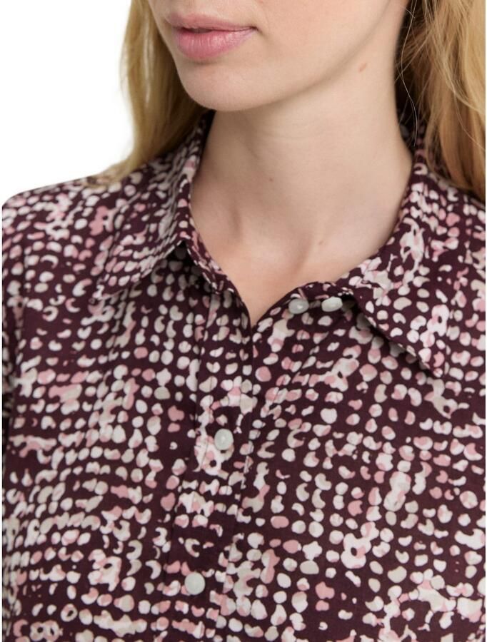 Tom Tailor Regular fit overhemdblouse van een mix van katoen en modal - Foto 2