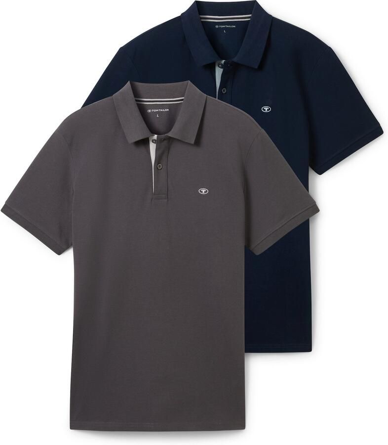 Tom Tailor Poloshirt in set van 2 (set 2-delig) - Foto 7