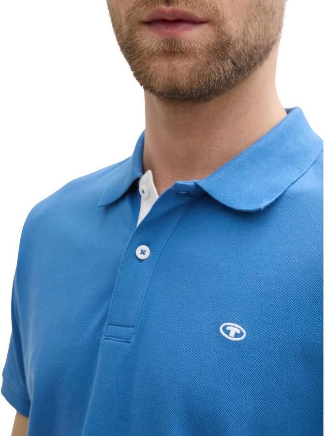 Tom Tailor Regular fit poloshirt van katoen-piqué met logostitching