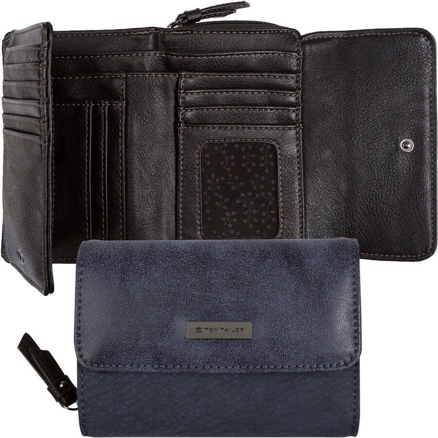 Tom Tailor Portemonnee Elin harmonieuze materiaalmix met licht contrasterende stiksels - Foto 4