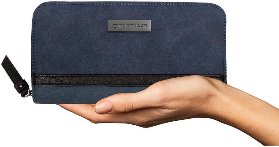 Tom Tailor Portemonnee Elin met uitzonderlijke zijbevestiging en contraststepping - Foto 3