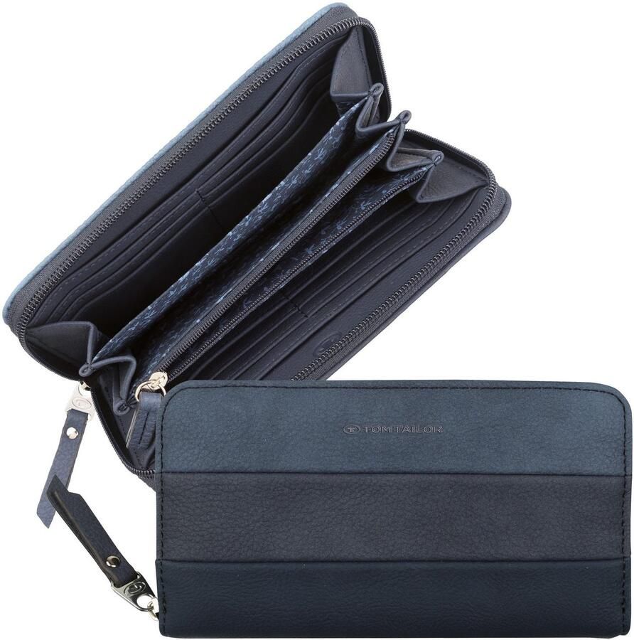 Tom Tailor Portemonnee ELLEN Long zip wallet in modieus streepdessin