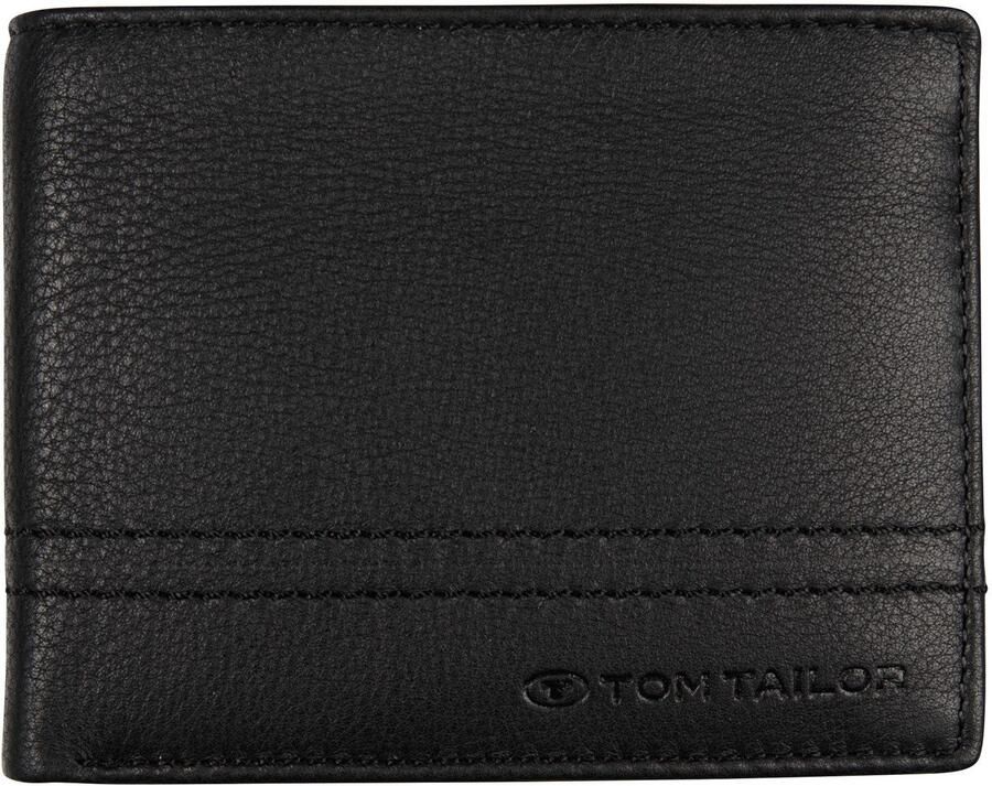 Tom Tailor Portemonnee Jerrie van stevig rundleer multifunctioneel en met doorlopende decoratieve stiksels - Foto 3