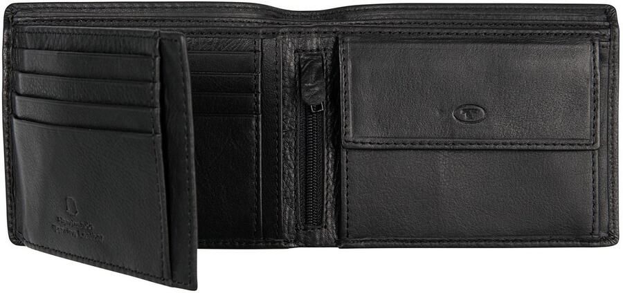 Tom Tailor Portemonnee Jerrie van stevig rundleer multifunctioneel en met doorlopende decoratieve stiksels - Foto 2