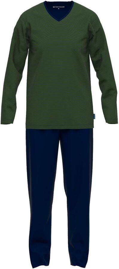 Tom Tailor Pyjama Nevada Streepdesign lange mouw V-hals lange broek ade d (2-delig) - Foto 4