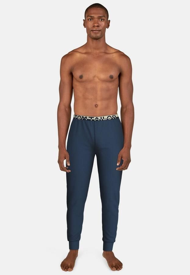 Tom Tailor Pyjamabroek BRÜGGE Logoband smalle pasvorm zijzakken ade d katoenmix - Foto 2