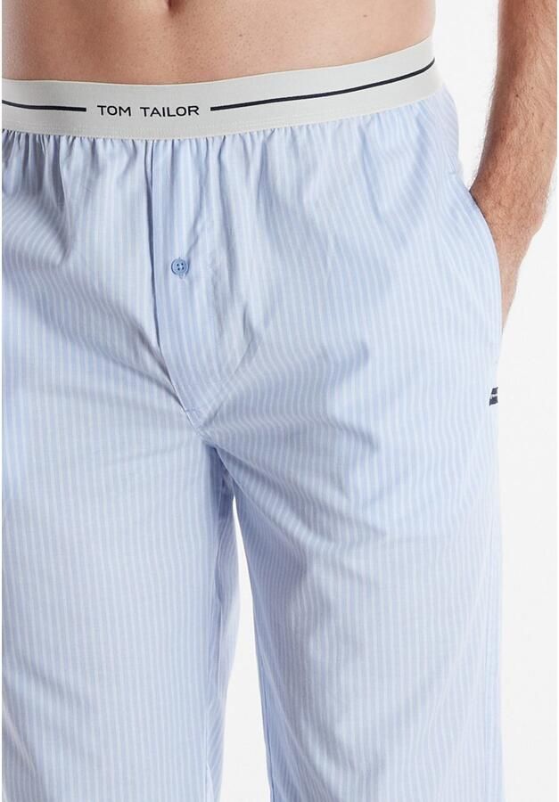 Tom Tailor Pyjamabroek Dakota Logoband zijzakken los comfortabel ade d elastisch (1-delig)