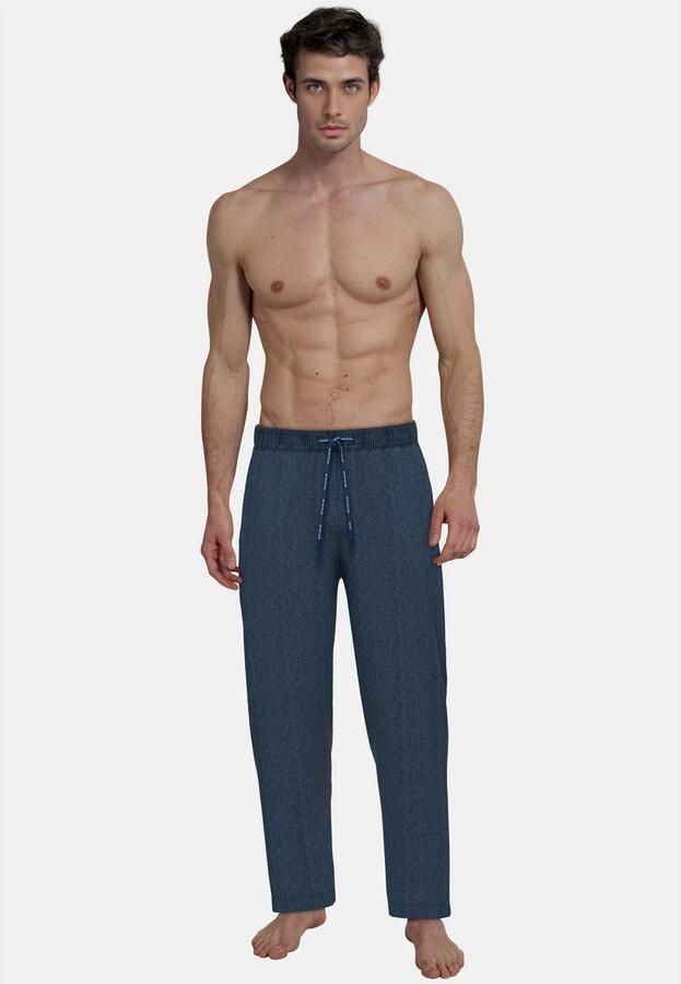 Tom Tailor Pyjamabroek Tennessee met elastiek en bindband katoenmix - Foto 3