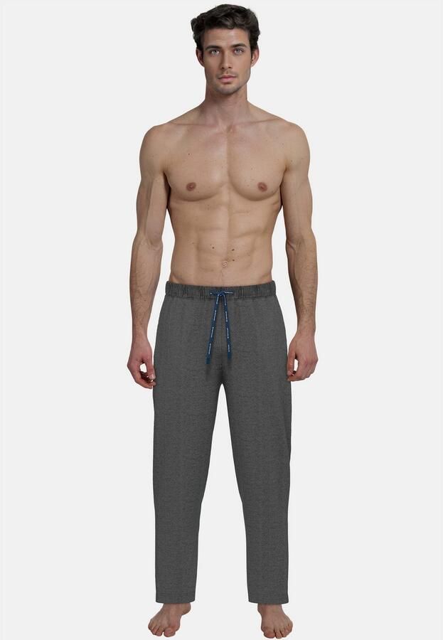 Tom Tailor Pyjamabroek Tennessee met elastiek en bindband katoenmix - Foto 3