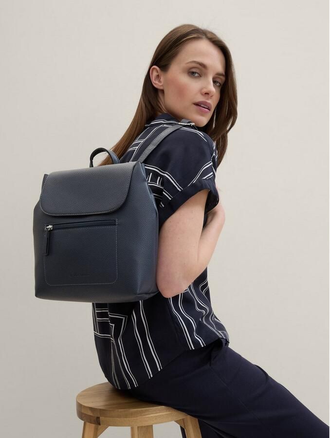 Tom Tailor Rugzak Elis van zacht gekorreld kunstleer met opvallende siernaad en fijn logo - Foto 2