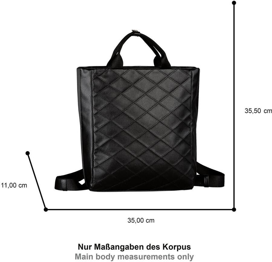 Tom Tailor Rugzak Skylar Concaaf gestikt kunstleer fijne geweven band en reflecterende ele ten