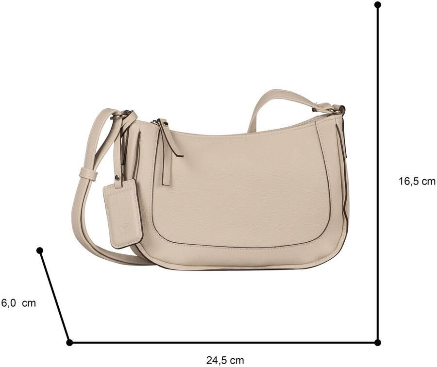 Tom Tailor Schoudertas Adela van imitatieleer in moderne lijnvoering en afgebroken randkleur