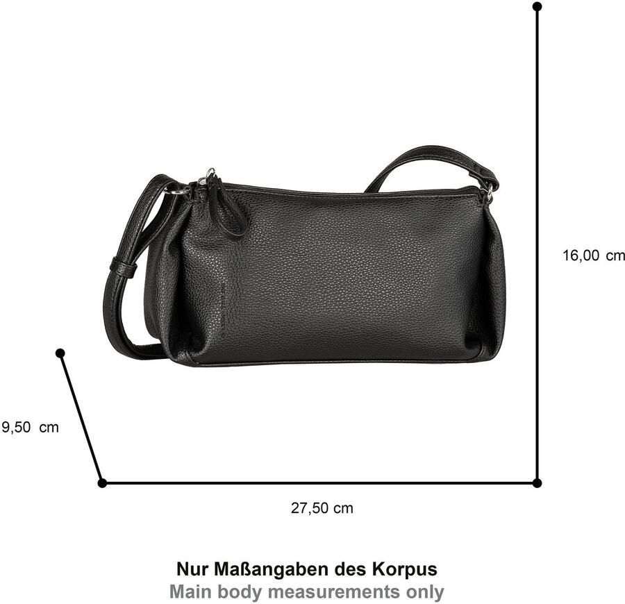 Tom Tailor Schoudertas Cassia licht generfd imitatieleer met verfijnde snit voor veel volume