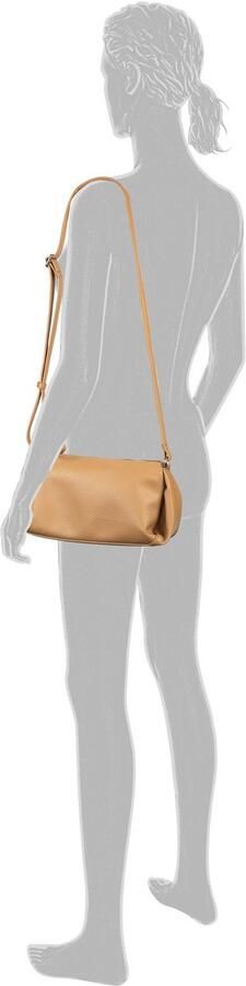 Tom Tailor Schoudertas Cassia licht generfd imitatieleer met verfijnde snit voor veel volume - Foto 4