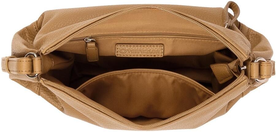 Tom Tailor Schoudertas Cassia licht generfd imitatieleer met verfijnde snit voor veel volume - Foto 3