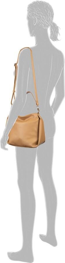 Tom Tailor Schoudertas Cassia licht generfd imitatieleer met verfijnde snit voor veel volume - Foto 4