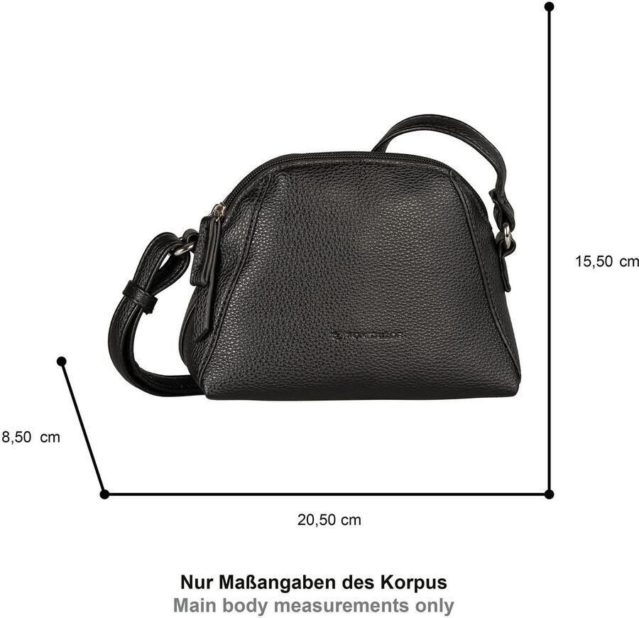 Tom Tailor Schoudertas Dahlia zacht imitatieleer in moderne look met contrasterende randen en fijn logo