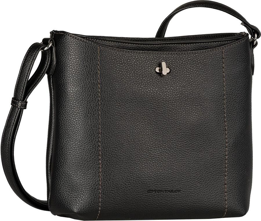 Tom Tailor Schoudertas Elif fijn generfd imitatieleer met elegant draaislot en fijn logo - Foto 6