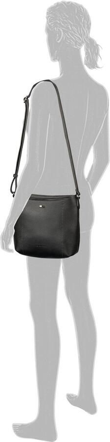 Tom Tailor Schoudertas Elif fijn generfd imitatieleer met elegant draaislot en fijn logo - Foto 5