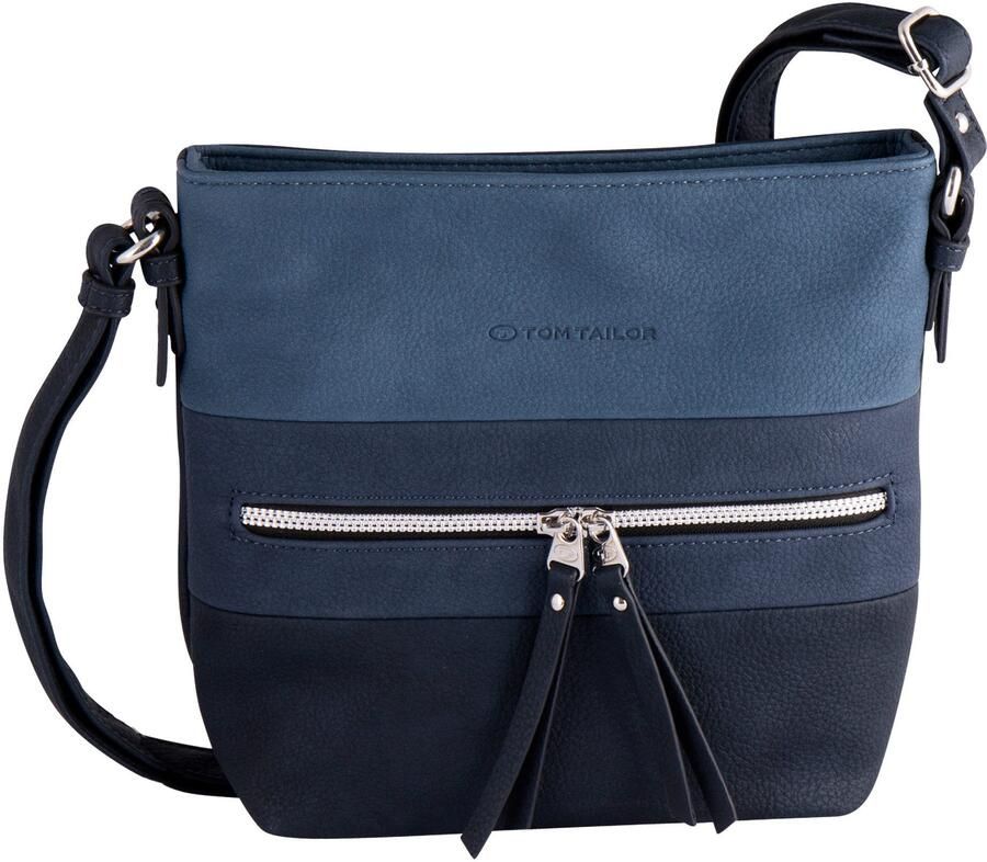 Tom Tailor Schoudertas Ellen mooie color blocking glanzende ritssluiting eyecatcher - Foto 3