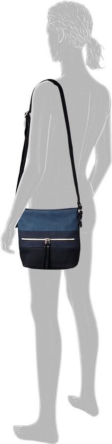 Tom Tailor Schoudertas Ellen mooie color blocking glanzende ritssluiting eyecatcher - Foto 2