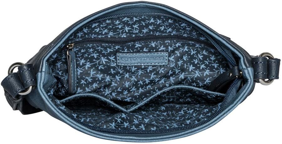 Tom Tailor Schoudertas Ellen mooie color blocking glanzende ritssluiting eyecatcher